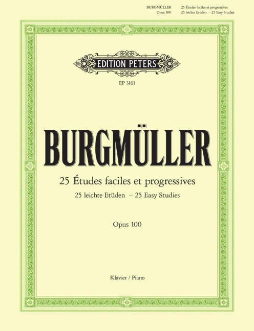 25 leichte Etüden: für Klavier op. 100