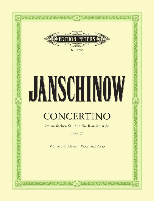 Concertino im russischen Stil op. 35: Ausgabe für Violine und Klavier