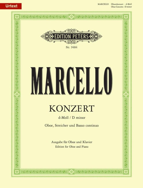 Oboenkonzert d-Moll für Oboe u. Klavier, Urtext (Fechner): Für Oboe, Streicher und Basso Continuo