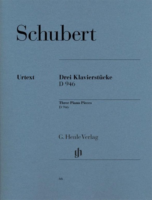 Schubert, Franz - 3 Klavierstücke (Impromptus) op. post. D 946: Instrumentation: Piano solo