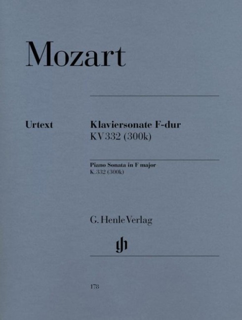 Mozart, Wolfgang Amadeus - Klaviersonate F-dur KV 332 (300k): Instrumentation: Piano solo