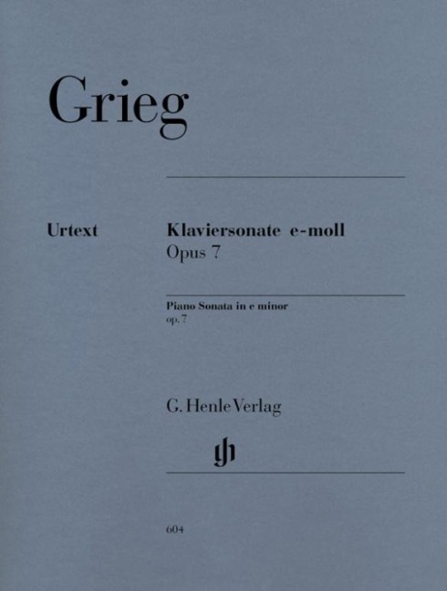 Grieg, Edvard - Klaviersonate e-moll op. 7: Instrumentation: Piano solo