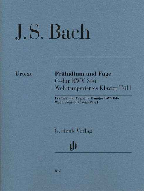 Bach, Johann Sebastian - Präludium und Fuge C-dur BWV 846 (Wohltemperiertes Klavier I): Instrumentation: Piano solo