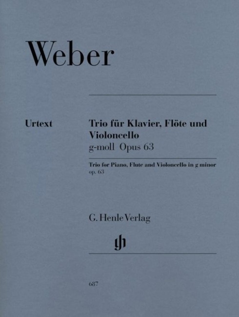 Weber, Carl Maria von - Trio g-moll op. 63 für Klavier, Flöte und Violoncello: Instrumentation: Piano Trios