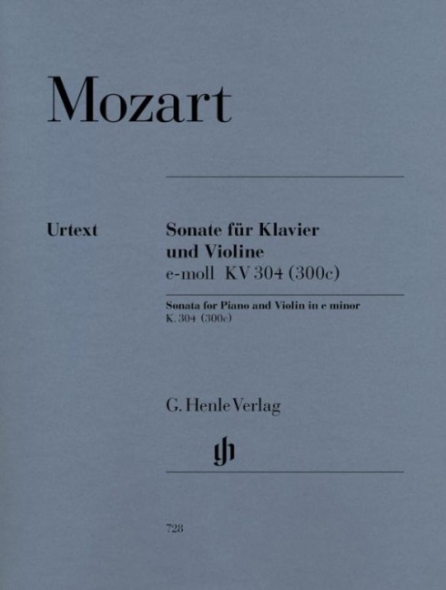 Mozart, Wolfgang Amadeus - Violinsonate e-moll KV 304 (300c): Instrumentation: Violin and Piano