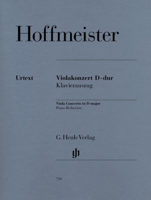 Hoffmeister, Franz Anton - Violakonzert D-dur: Instrumentation: Viola and Piano, Viola Concertos