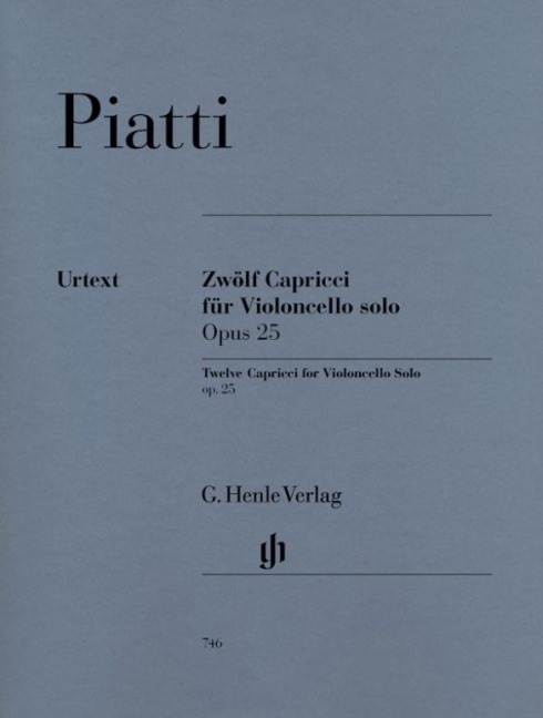 Piatti, Alfredo - 12 Capricci op. 25 für Violoncello solo: Instrumentation: Violoncello solo
