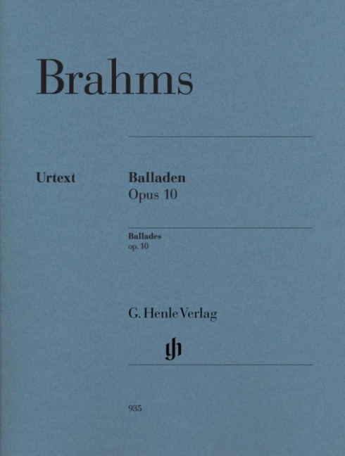 Brahms, Johannes - Balladen op. 10: Instrumentation: Piano solo