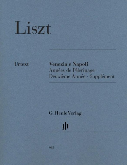 Liszt, Franz - Venezia e Napoli: Instrumentation: Piano solo