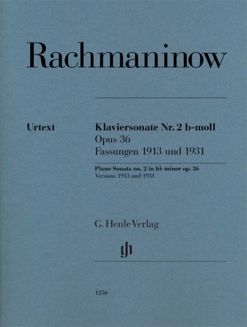 Klaviersonate Nr. 2 b-moll Opus 36: Fassungen 1913 und 1931. Klavier zu zwei Händen, Urtextausgabe