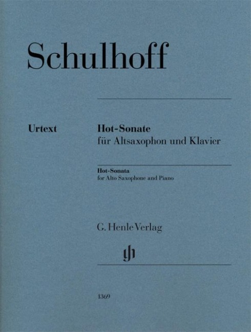 Hot-Sonate für Altsaxophon und Klavier, Urtext: Altsaxophon und Klavier;Blasinstrumente;