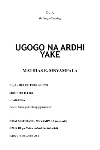 Ugogo na ardhi yake School Edition