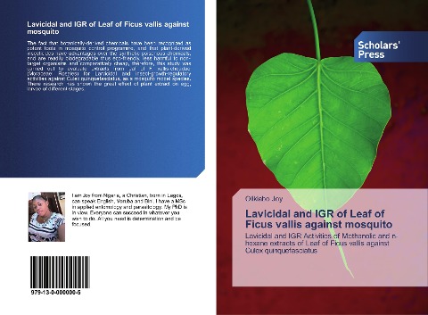 Lavicidal and IGR of Leaf of Ficus vallis against mosquito: Lavicidal and IGR Activities of Methanolic and n-hexane extracts of Leaf of Ficus vallis against Culex quinquefasciatus