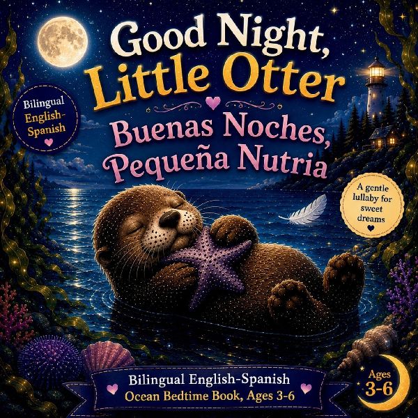 Good Night, Little Otter / Buenas Noches, Pequeña Nutria: Bilingual English-Spanish Ocean Bedtime Book, Ages 3-6