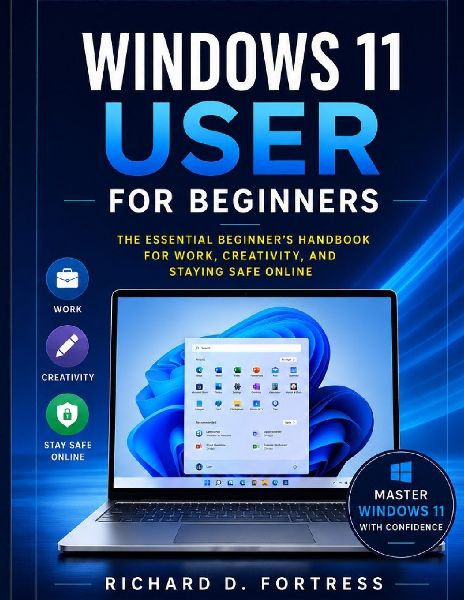 WINDOWS 11 USER FOR BEGINNERS: THE ESSENTIAL BEGINNER'S HANDBOOK FOR WORK, CREATIVITY, AND STAYING SAFE ONLINE