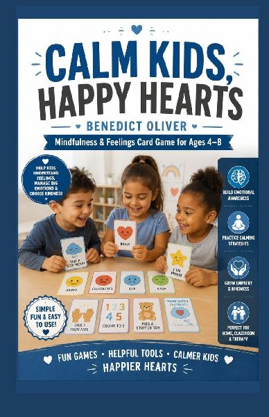 CALM KIDS, HAPPY HEARTS: Mindfulness & Feelings Card Game for Ages 4-8