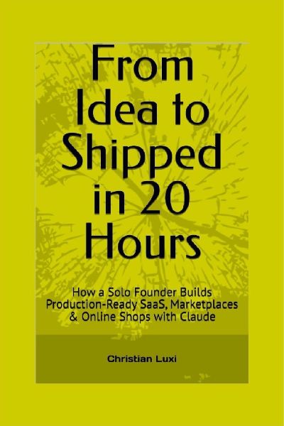 From Idea to Shipped in 20 Hours: How a Solo Founder Builds Production-Ready SaaS, Marketplaces & Online Shops with Claude