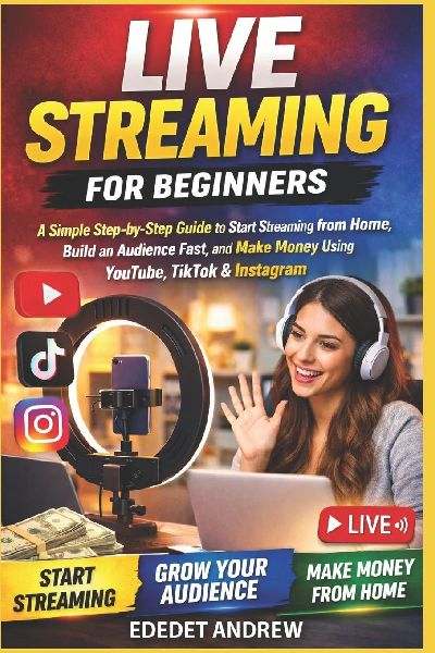 Live Streaming For Beginners: : A Simple Step-by-Step Guide to Start Streaming from Home, Build an Audience Fast, and Make Money Using YouTube, TikTok & Instagram