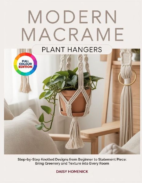 MODERN MACRAME PLANT HANGERS: Step-by-Step Knotted Designs from Beginner to Statement Piece: Bring Greenery and Texture into Every Room