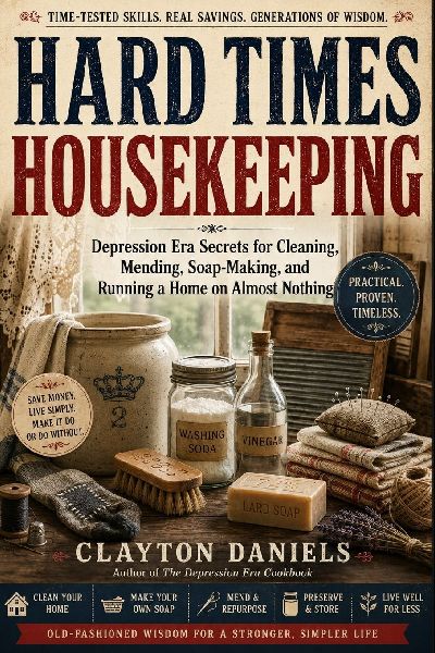 HARD TIMES HOUSEKEEPING: Depression Era Secrets for Cleaning, Mending, Soap-Making, and Running a Home on Almost Nothing