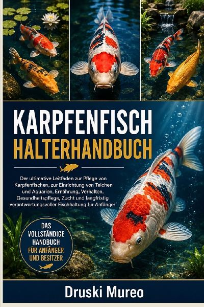KARPFENFISCH-HALTERHANDBUCH: Der ultimative Leitfaden zur Pflege von Karpfenfischen, zur Einrichtung von Teichen und Aquarien, Ernährung, Verhalten, Gesundheitspflege, Zucht und langfristig verantwortungsvoller Fischhaltung für Anfänger