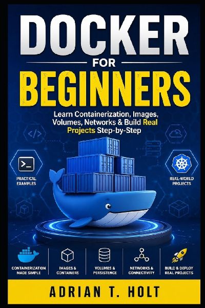 Docker for Beginners: Learn Containerization, Images, Volumes, Networks & Build Real Projects Step-by-Step
