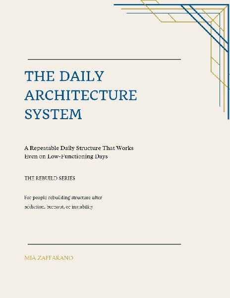 The Daily Architecture System: A Repeatable Daily Structure That Works Even on Low-Functioning Days
