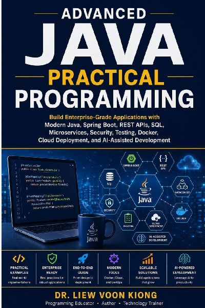 Advanced Java Practical Programming: Build Enterprise-Grade Applications with Modern Java, Spring Boot, REST APIs, SQL, Microservices, Security, Testing, Docker, Cloud and AI-Assisted Development