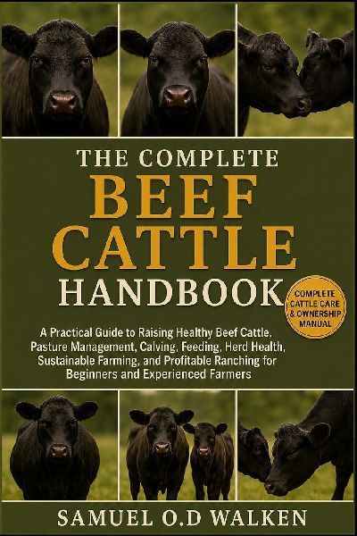 THE COMPLETE BEEF CATTLE HANDBOOK: A Practical Guide to Raising Healthy Beef Cattle, Pasture Management, Calving, Feeding, Herd Health, Sustainable Farming, and Profitable Ranching for Beginners and Experienced Farmers