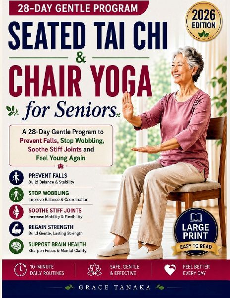 Seated Tai Chi & Chair Yoga for Seniors: A 28-Day Gentle Program to Prevent falls, Stop Wobbling, Soothe stiff joints and Feel Young Again