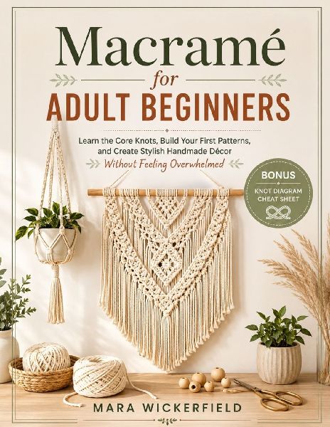 Macramé for Adult Beginners: Learn the Core Knots, Build Your First Patterns, and Create Stylish Handmade Décor Without Feeling Overwhelmed