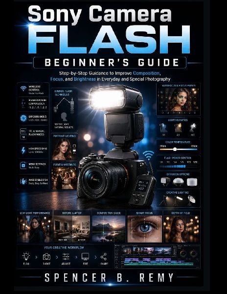 Sony Camera Flash Beginner's Guide: Step-by-step guidance to improve composition, focus, and brightness in everyday and special photography