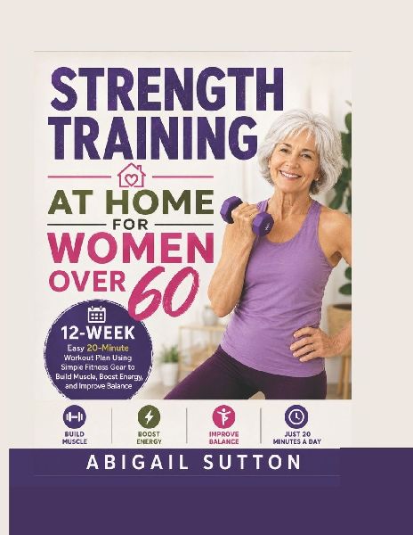 STRENGTH TRAINING AT HOME FOR WOMEN OVER 60: 12-Week Easy 20-Minute Workout Plan Using Simple Fitness Gear to Build Muscle, Boost Energy, and Improve Balance