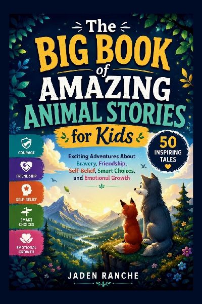 THE BIG BOOK OF AMAZING ANIMAL STORIES FOR KIDS: Exciting Adventures About Bravery, Friendship, Self-Belief, Smart Choices, and Emotional Growth
