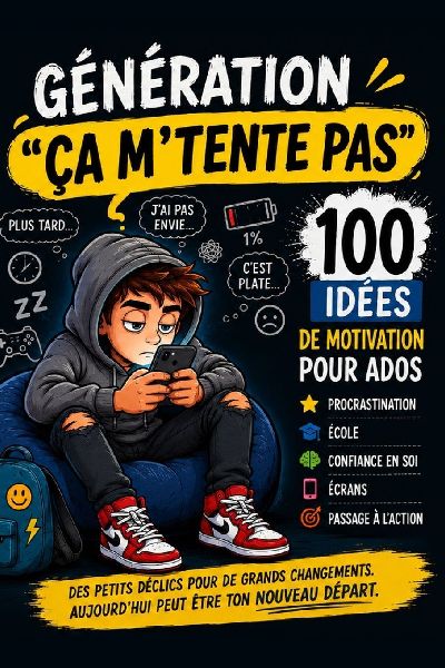 Génération "ça m'tente pas": 100 idées de motivation pour ados - vaincre la procrastination, gagner confiance en soi, mieux gérer l'école, les écrans et passer à l'action