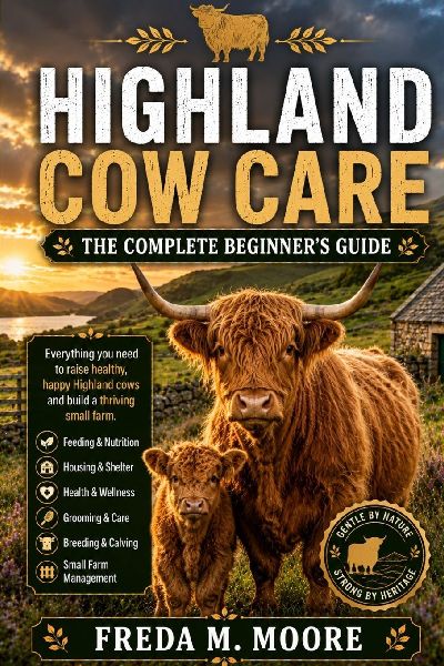 HIGHLAND COW CARE: The complete beginner's guide to feeding, housing, health, grooming, breeding, and small farm management