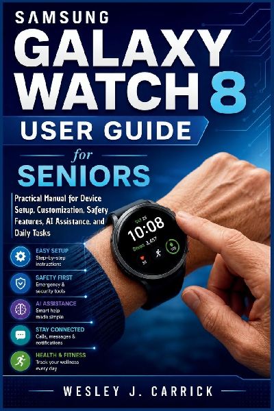 Samsung Galaxy Watch 8 User Guide for Seniors: Practical Manual for Device Setup, Customization, Safety Features, AI Assistance, and Daily Tasks
