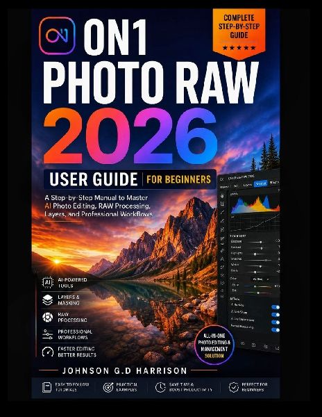 ON1 PHOTO RAW 2026 USER GUIDE FOR BEGINNERS: A Step-by-Step Manual to Master AI Photo Editing, RAW Processing, Layers, and Professional Workflows