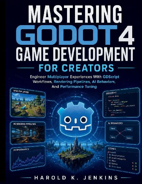 Mastering Godot 4 Game Development for Creators: Engineer Multiplayer Experiences With GDScript Workflows, Rendering Pipelines, AI Behaviors, And Performance Tuning