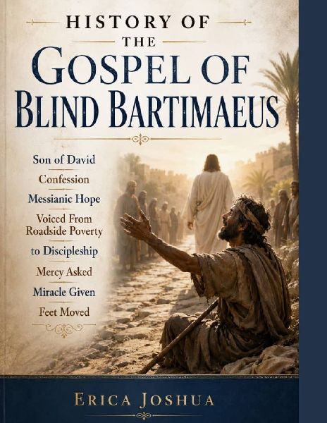HISTORY OF THE GOSPEL OF BLIND BARTIMAEUS: : Son of David Confession Messianic Hope Voiced From Roadside Poverty to Discipleship Mercy Asked Miracle Given Feet Moved