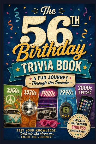 The 56th Birthday Trivia Book: A Fun Journey Through the Decades