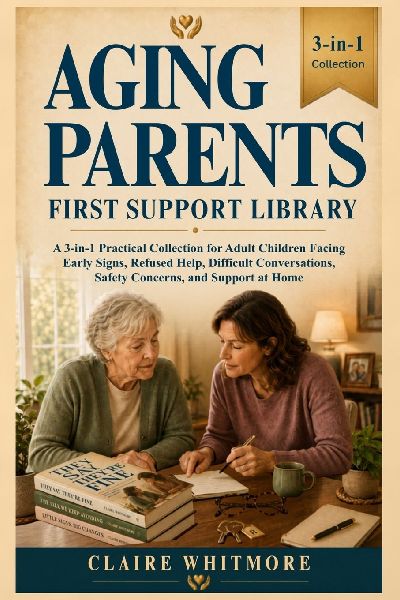 Aging Parents First Support Library: A 3-in-1 Practical Collection for Adult Children Facing Early Signs, Refused Help, Difficult Conversations, Safety Concerns, and Support at Home