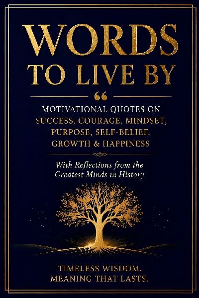 Words to Live By: Motivational Quotes on Success, Courage, Mindset, Purpose, Self-Belief, Growth & Happiness with Reflections from the Greatest Minds in History