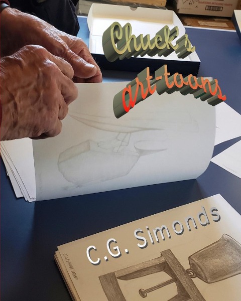 Chucks Art-Toons: Special LARGE FORMAT 1st Edition USA-40 Years of Puns & Dystopian Humor