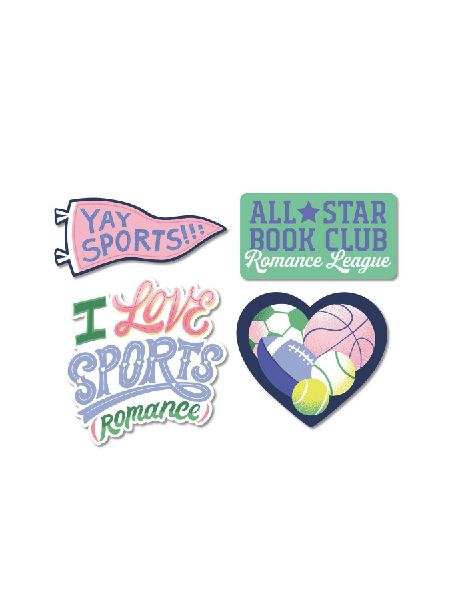 I Love Sports (Romance) Stickers - Sticker Set of 4