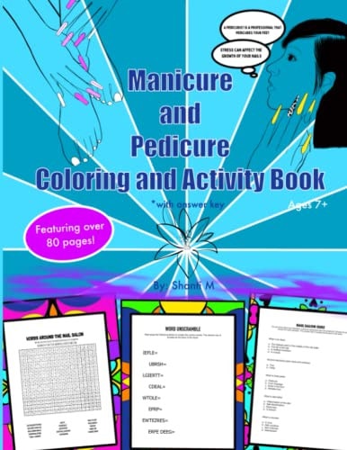 Manicure and Pedicure Coloring and Activity Book