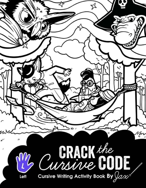 Crack the Cursive Code: Left-Handed Cursive Writing Activity Book