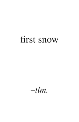 First Snow