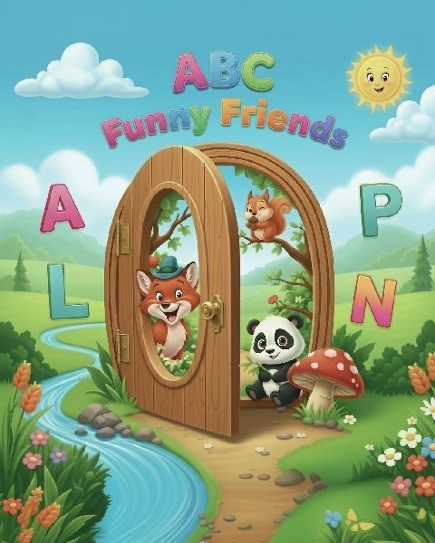 ABC Funny Friends: An alphabet book for kids aged 3 to 6 with fun animal illustrations and sweet, easy rhymes