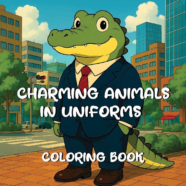 Charming Animals In Uniforms: Coloring Book